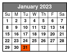 Grand Jubilee January Schedule