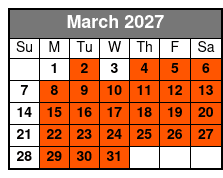 Grand Jubilee March Schedule
