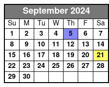 Matt Gumm and Company September Schedule
