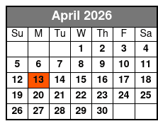 Matt Gumm and Company April Schedule