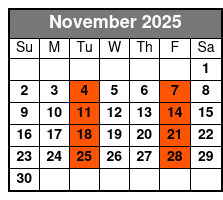 Anthems Of Rock November Schedule