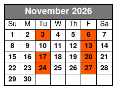 Anthems Of Rock  November Schedule