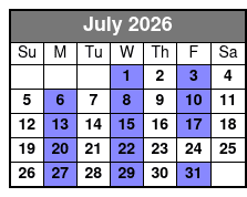 Escape Reality Magic & Illusions Dinner Show July Schedule