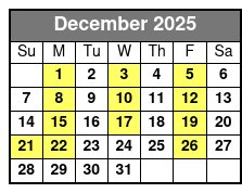 A Shepherd’s Christmas Carol December Schedule