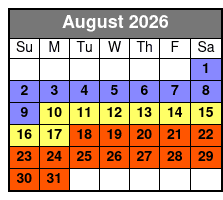 Vigilante Extreme Ziprider August Schedule