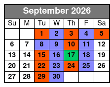 Historic Tour September Schedule