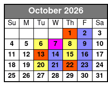 Historic Tour October Schedule