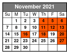 The Blackwoods November Schedule