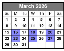 Who Dunnit Hoedown Dinner Show March Schedule