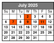 Dean Z The Ultimate Elvis July Schedule