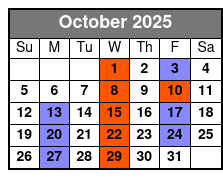 Dean Z The Ultimate Elvis October Schedule