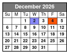 Dean Z The Ultimate Elvis  December Schedule