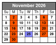 Dean Z Rockin' Christmas  November Schedule