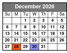 Dean Z Rockin' Christmas  December Schedule