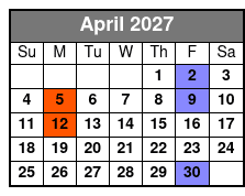 Dean Z The Ultimate Elvis April Schedule