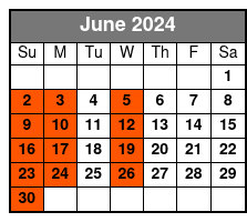 The Great American Chuckwagon June Schedule