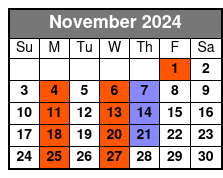 The Great American Chuckwagon November Schedule