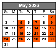 The Great American Chuckwagon May Schedule