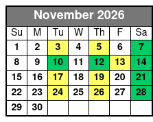 Shepherd's Chuckwagon Dinner Show November Schedule