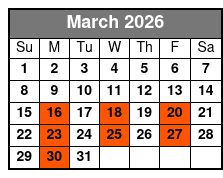 Back To the Bee Gees March Schedule