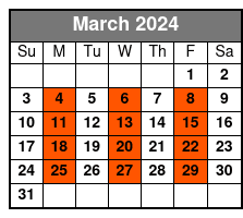 Funny Farm Dinner Feud March Schedule