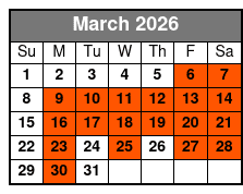 Presleys' Country Jubilee Regular Seating March Schedule