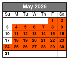 Presleys' Country Jubilee Regular Seating May Schedule