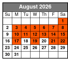 Presleys' Country Jubilee Regular Seating August Schedule