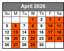 Presleys' Country Jubilee Premium Seating April Schedule