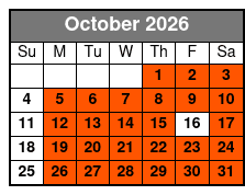 Presleys' Country Jubilee Premium Seating October Schedule