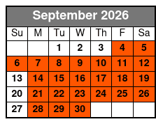 Presleys' Country Jubilee September Schedule