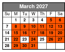 Presleys' Country Jubilee March Schedule