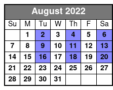 Funny Farm Dinner Feud August Schedule