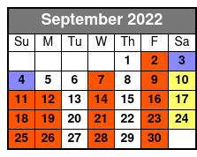 Shepherd of the Hills Dinner Shows September Schedule