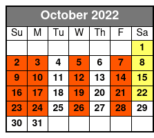 Shepherd of the Hills Dinner Shows October Schedule