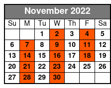 Shepherd of the Hills Dinner Shows November Schedule