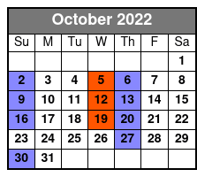 Dancing Queen Ultimate 70s Show October Schedule