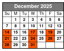 Dean Martin and More Tribute December Schedule