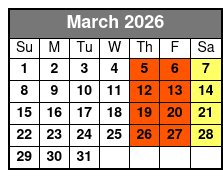 Shiners Gold Seating March Schedule