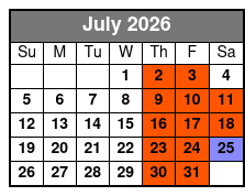 Shiners Gold Seating July Schedule