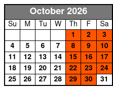 Shiners Gold Seating October Schedule