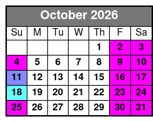 Taste of Goo Goo October Schedule
