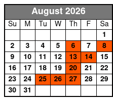 Best of Music City USA Show August Schedule