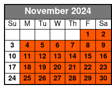 Andrew Jackson's Hermitage November Schedule
