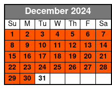 Public Party Bus December Schedule