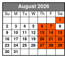 Country Roads USA Dinner Show August Schedule