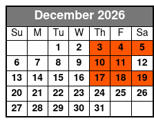 Country Roads USA Dinner Show December Schedule