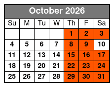 Country Roads USA Show Only Front Porch Premium Seating October Schedule