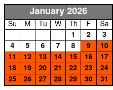 Country Music Hall of Fame Tour January Schedule