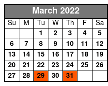 New Homes of Stars March Schedule